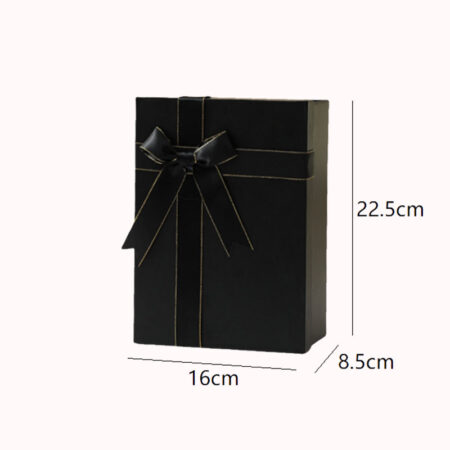 קופסאות מתנה עם קשת 5 יח-- קטן שחורה