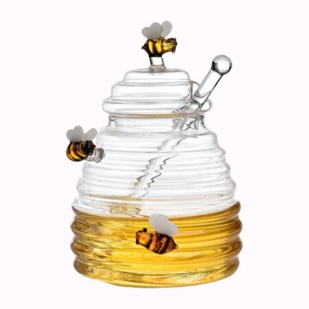 צנצנת דבש דבורים במארז ממותג שנה טובה
