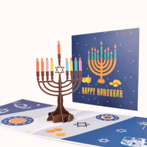 כרטיס ברכה תלת-ממדי לחנוכה 1