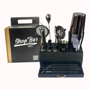 סט 17 אביזרי בר כולל כוס טיקי-שחול 1