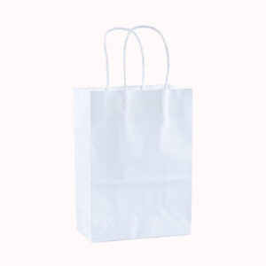 שקיות נייר קראפט – 50 יח לבן 21/14/27 1