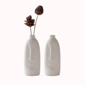 סט של 2 אגרטלי אמנות מופשטת מחרס 1