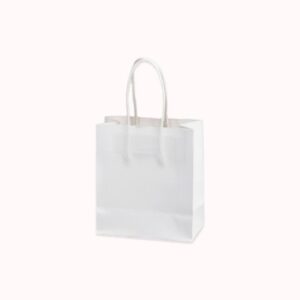 שקית נייר קראפט חומה לבן&ndash; 50 יח 13/7/14.5 1