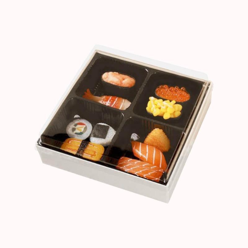 יחידות 10 קופסת בנטו 18 סמ עם 4 חלקים 1