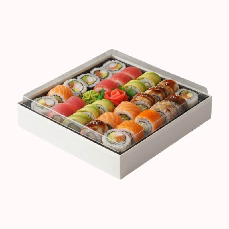 יחידות 10 קופסת בנטו 24 ס"מ עם מדור אחד 1