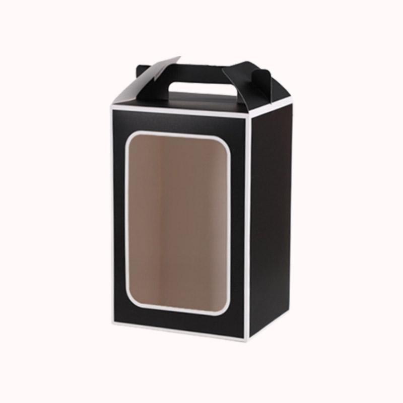 קופסת מתנה עם חלון 20/30/16- שחור פס לבן - 10 יח 1