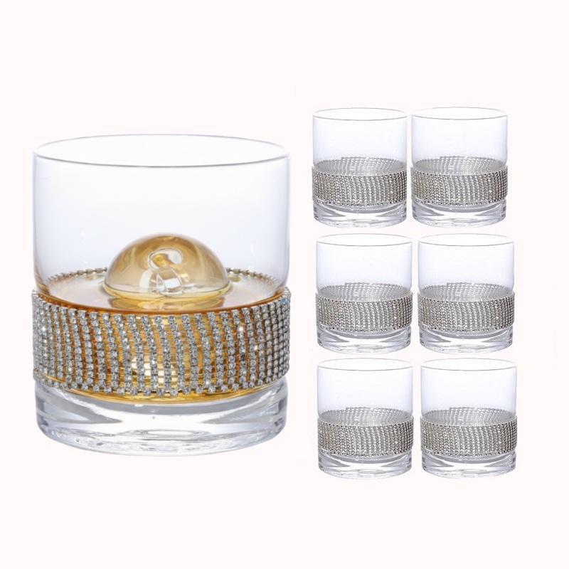 כוסות 6 וויסקי עם יהלומים 1