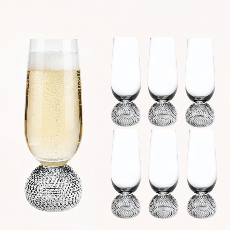 כוס שמפניה סילבר &ndash; 6 יח 1