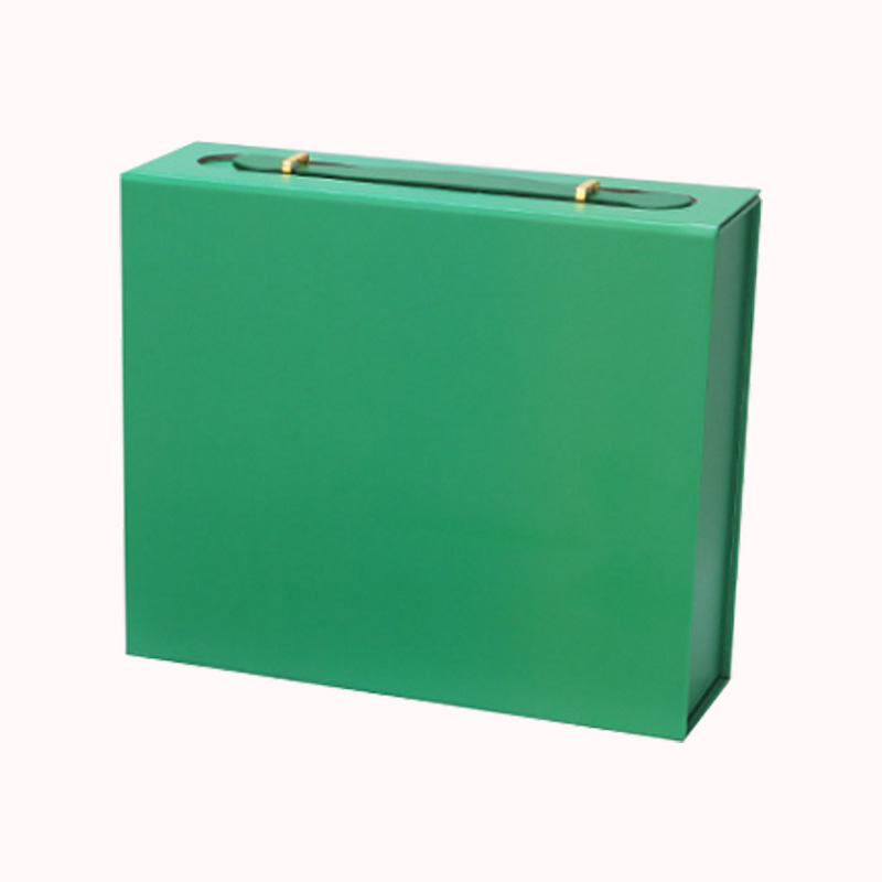 מארז מזוודה עם ידית קופסת מתנה - ירוק קטן 1