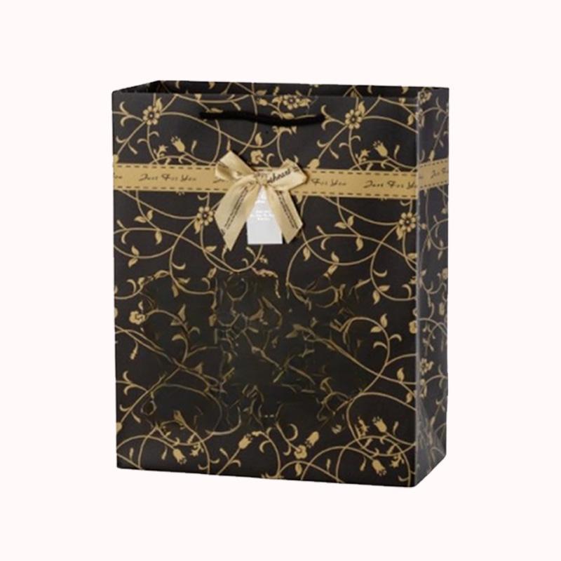 שקיות קרטון מודפס שחור וזהב 18/10/23- 10 יח 1