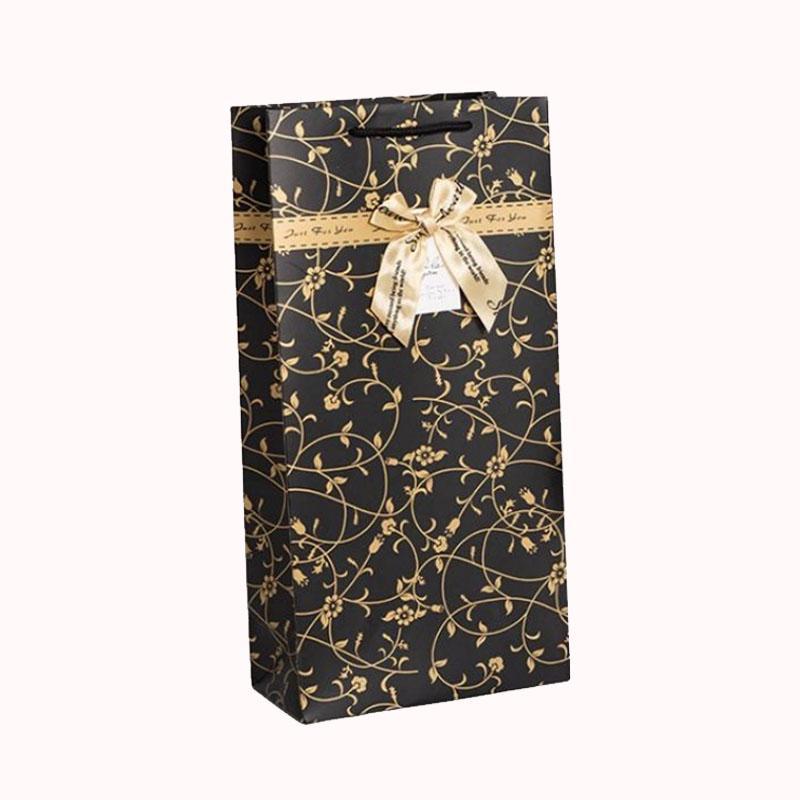 שקיות קרטון מודפס שחור וזהב 17/9/35 - 10 יח 1