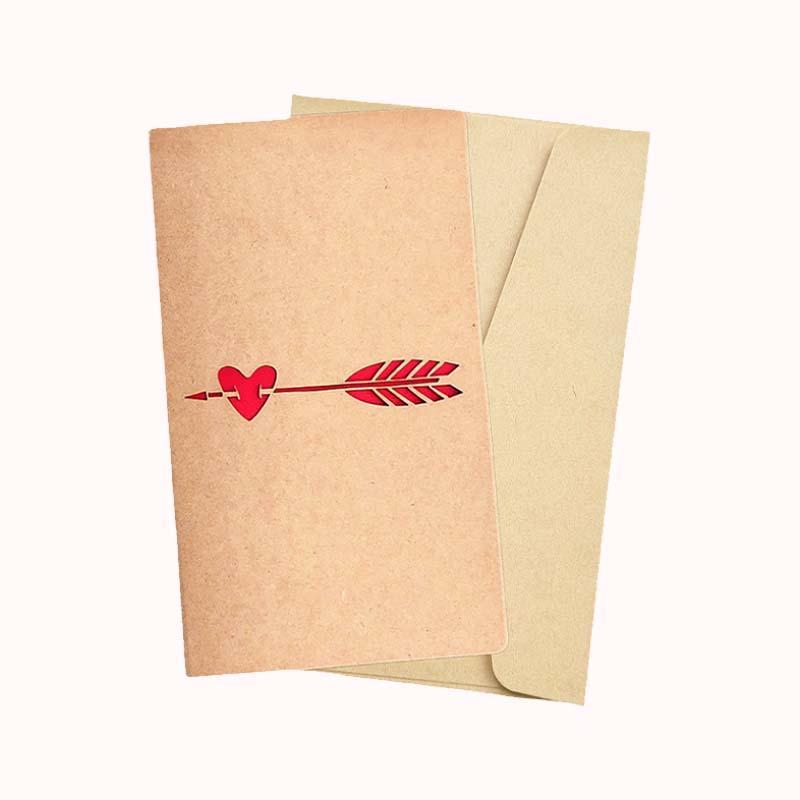 כרטיס ברכה קראפט קופידון אדום &ndash; 10 יח 1