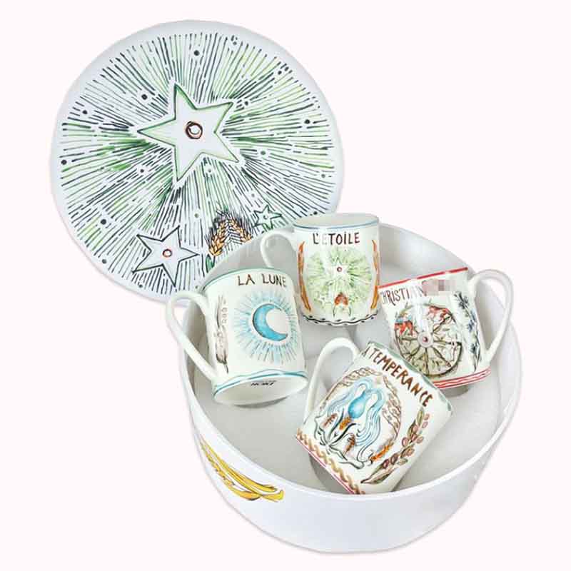 ספלי חרסינה סט כוכבים 4 יח 1