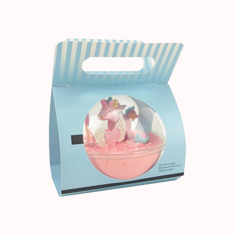 סט קופסאות כדור שקופות עם מנשא קרטון 500ML כחול &ndash; 24 יח 1