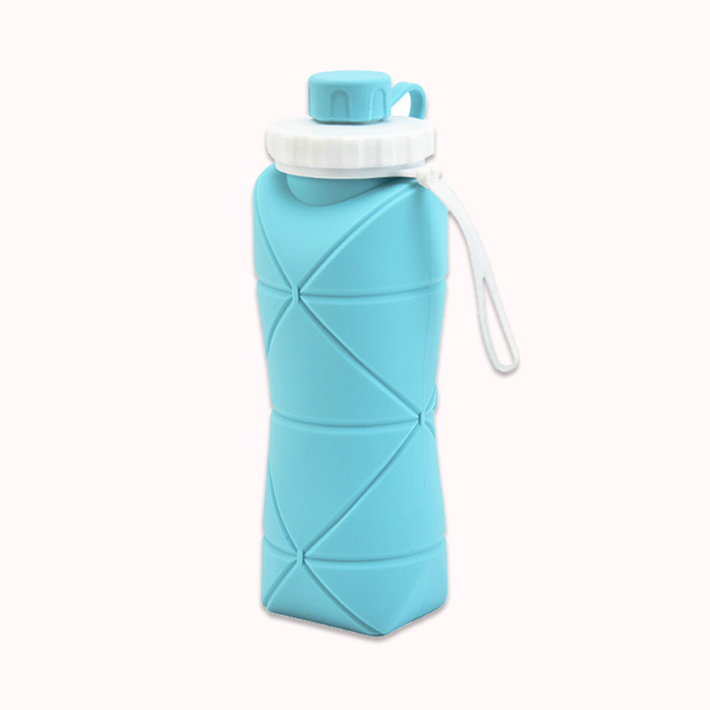 בקבוק סיליקון גמיש מתקפל - טורקיז 1