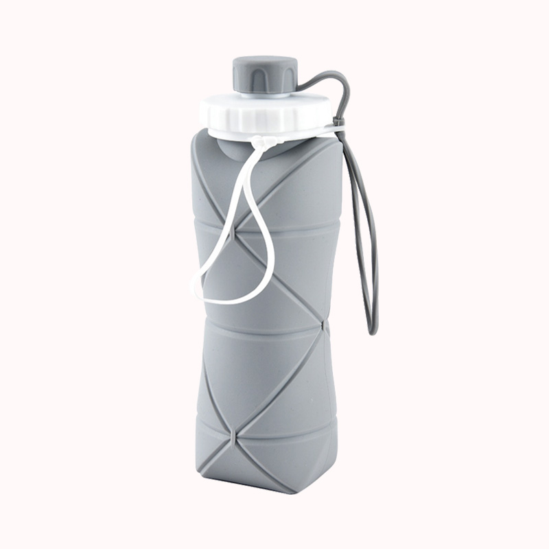 בקבוק סיליקון גמיש מתקפל - אפור 1