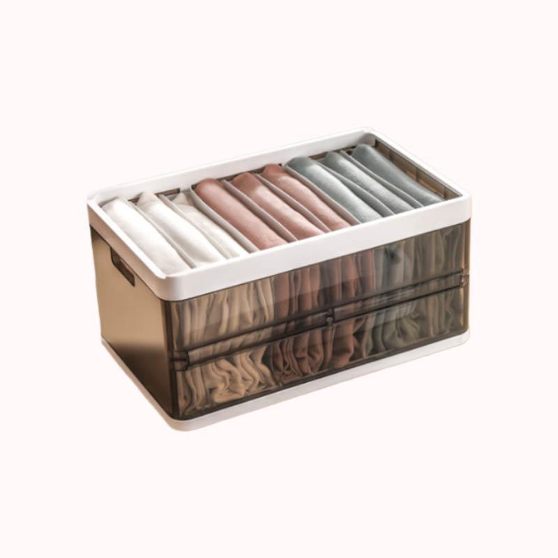 ארגז אחסון מתקפל לבגדיםעם 9 חוצצים ללא מכסה 1