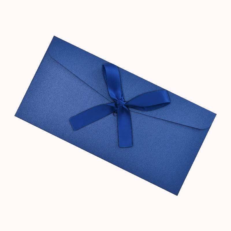 מעטפות מהודרות עם פפיון סאטן כחול - 10 יח 1