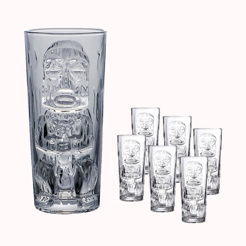 סט כוסות הייבול טיקי זכוכית 6 יח 1