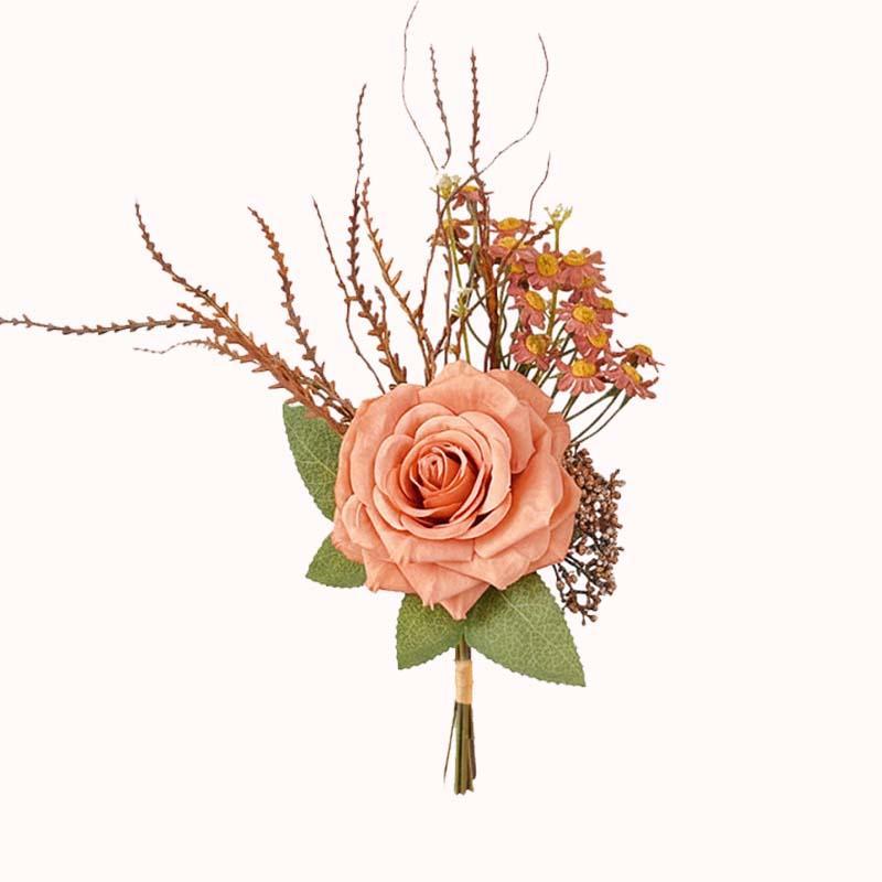 פרחים דקורטיביים במראה טבעי - ורד קפוצ'ינו 1