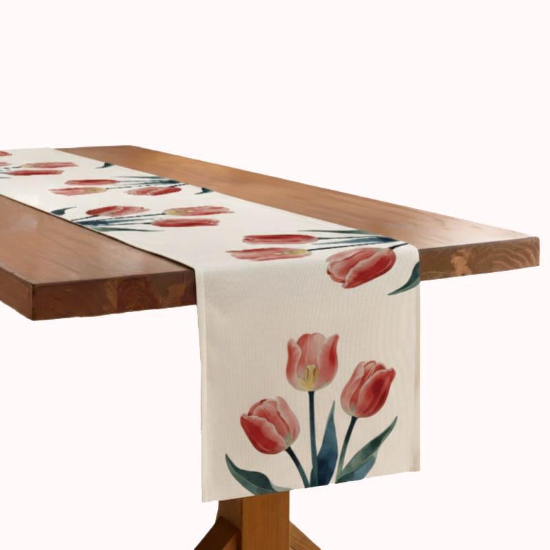 ראנר לשולחן עמיד בחום בדגם צבעוני אדום-230ס"מ 1