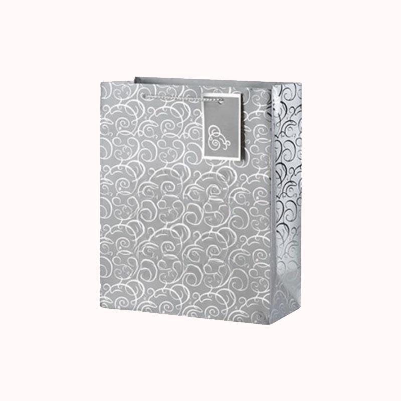 שקיות קרטון מודפס בצבע כסף עם עיטורים 18/10/23- 10 יח 1