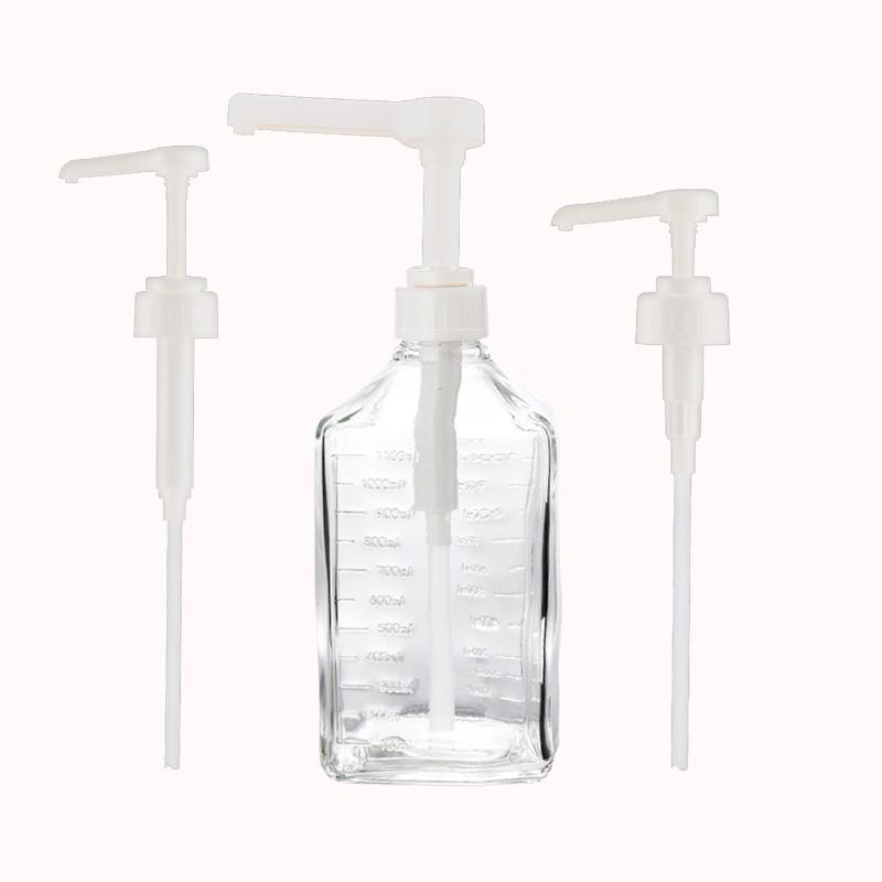 בקבוק זכוכית ליטר עם 3 משאבות 1