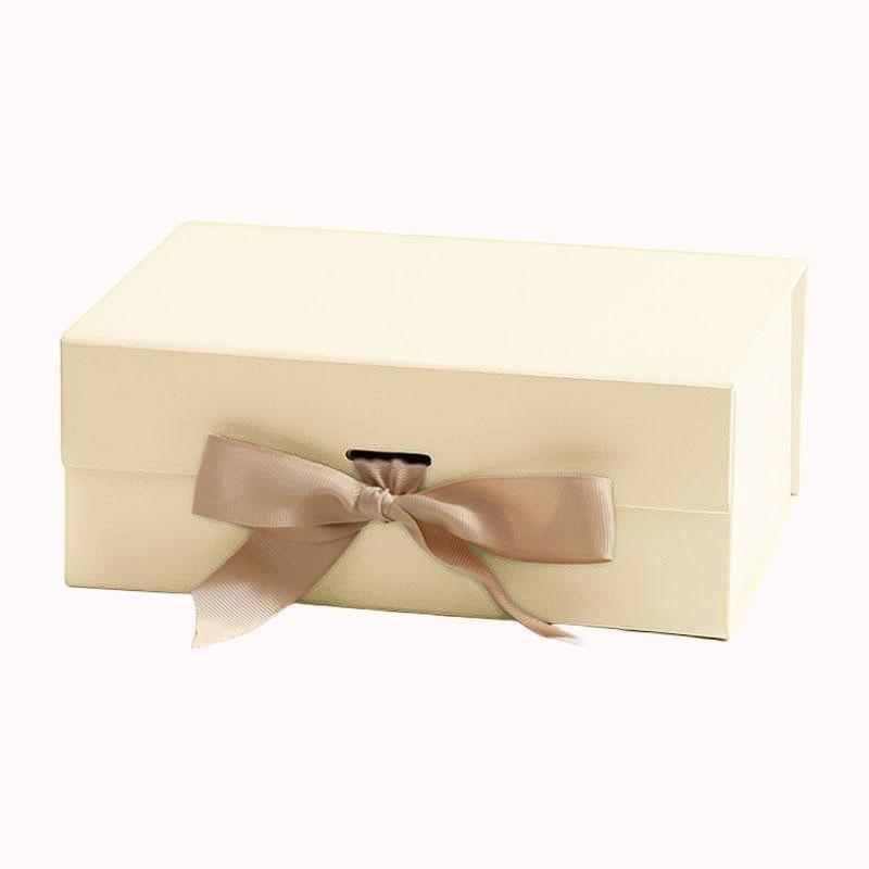 קופסת מתנה סרט סאטן - שמנת 33/25/12.5 1