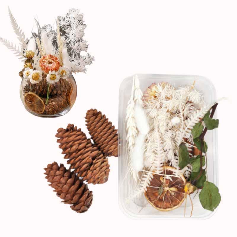 ערכת DIY בבונג - הורטנסיה ורודה ופרחים מיובשים 1