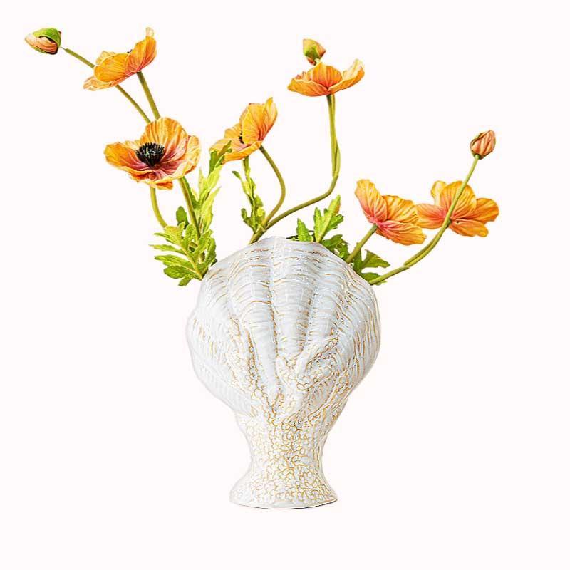 אגרטל חרסינה בצורת צדפה 1