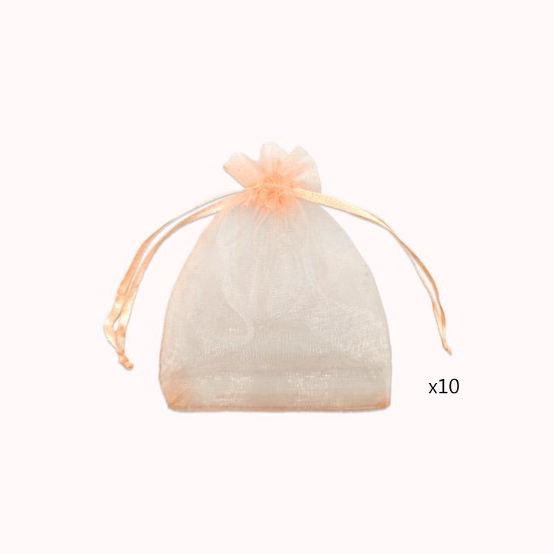 שקיות אורגנזה 10 י"ח 12/9 צבע שמפניה 1